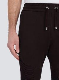 Pantalon de jogging en coton éco-design monogramme - Noir & Or