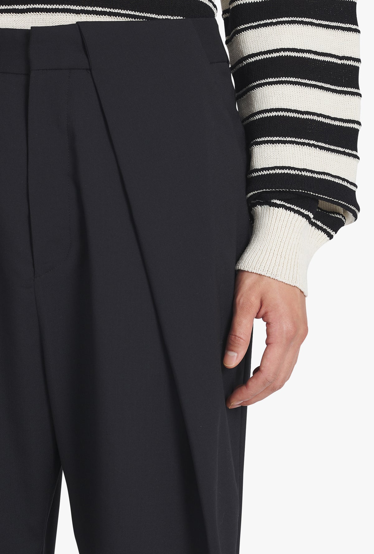 Pantalon plissé éco-design - Noir