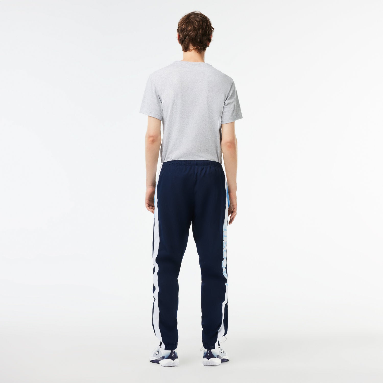 Elastic waist sweatpants - Navy & White