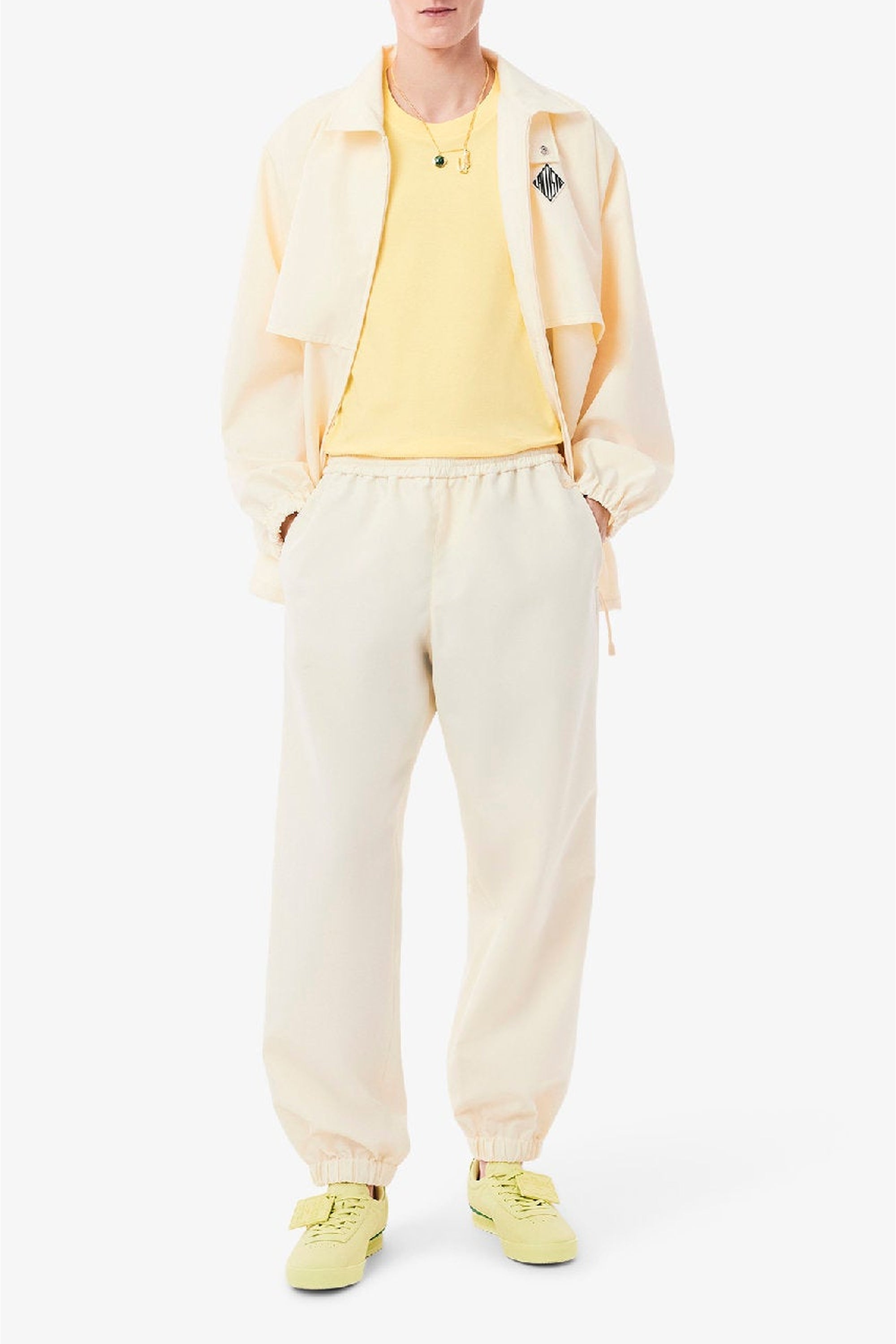 Oversized twill sweatpants - Powder