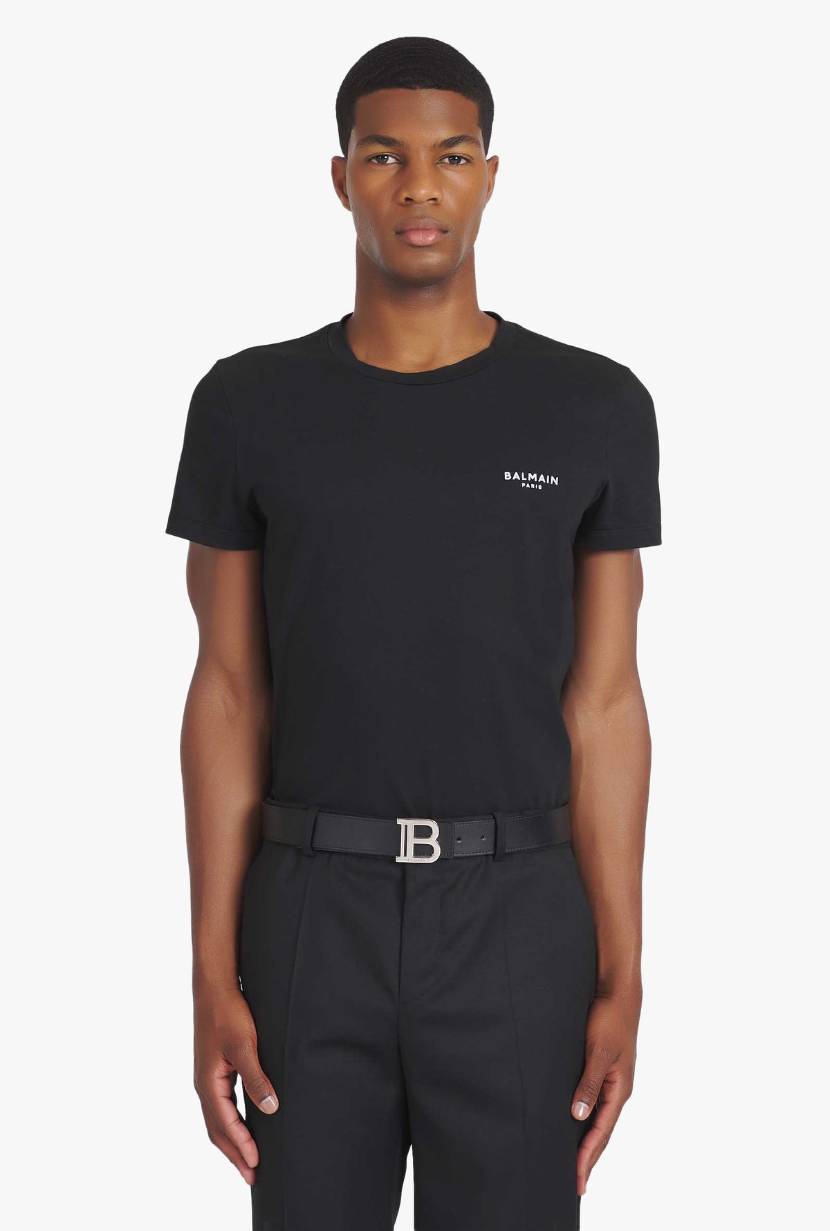Ceinture b-belt en cuir lisse - Noir