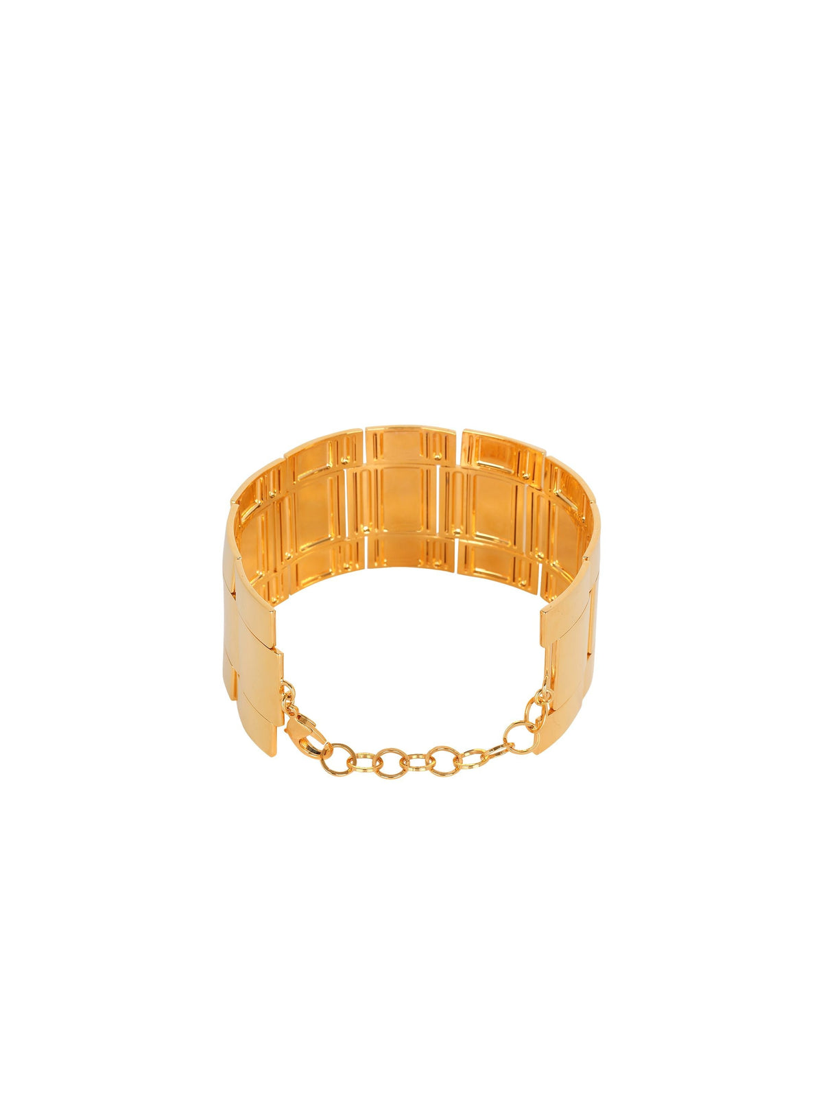 Collier choker maxi chaîne en laiton - Or