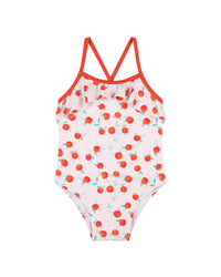 Maillot de bain une pièce à motif agrumes - Rose & Rouge