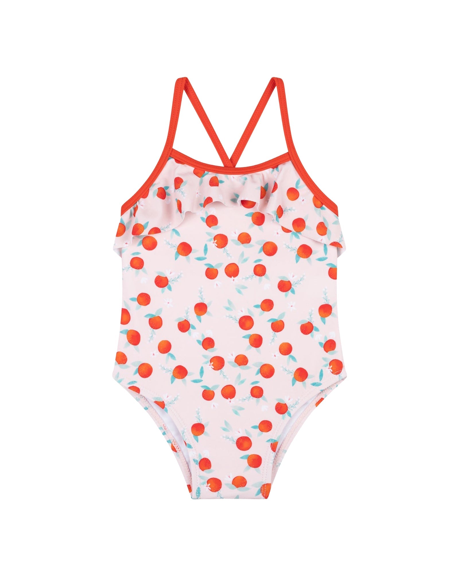 Maillot de bain une pièce à motif agrumes - Rose & Rouge