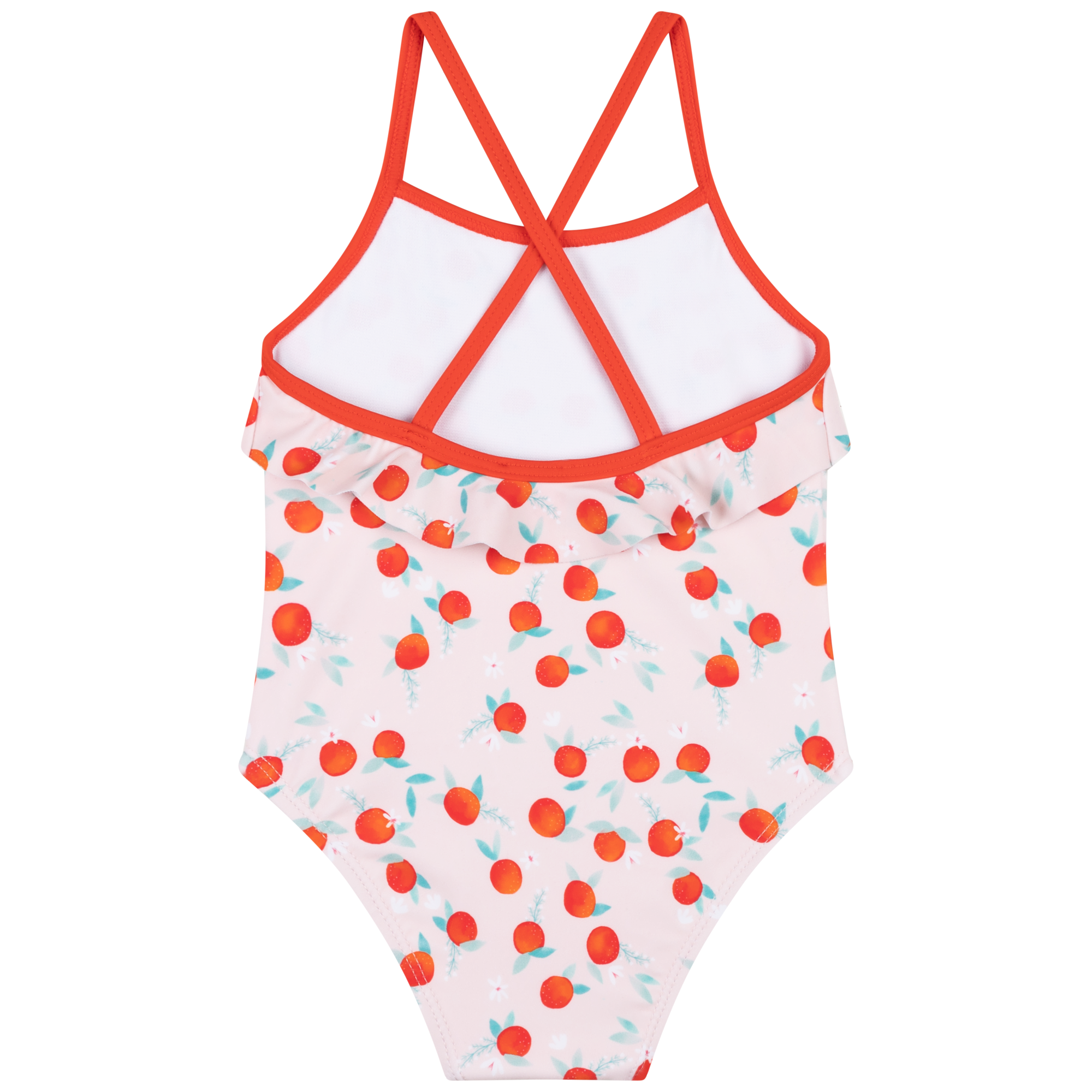 Maillot de bain une pièce à motif agrumes - Rose & Rouge