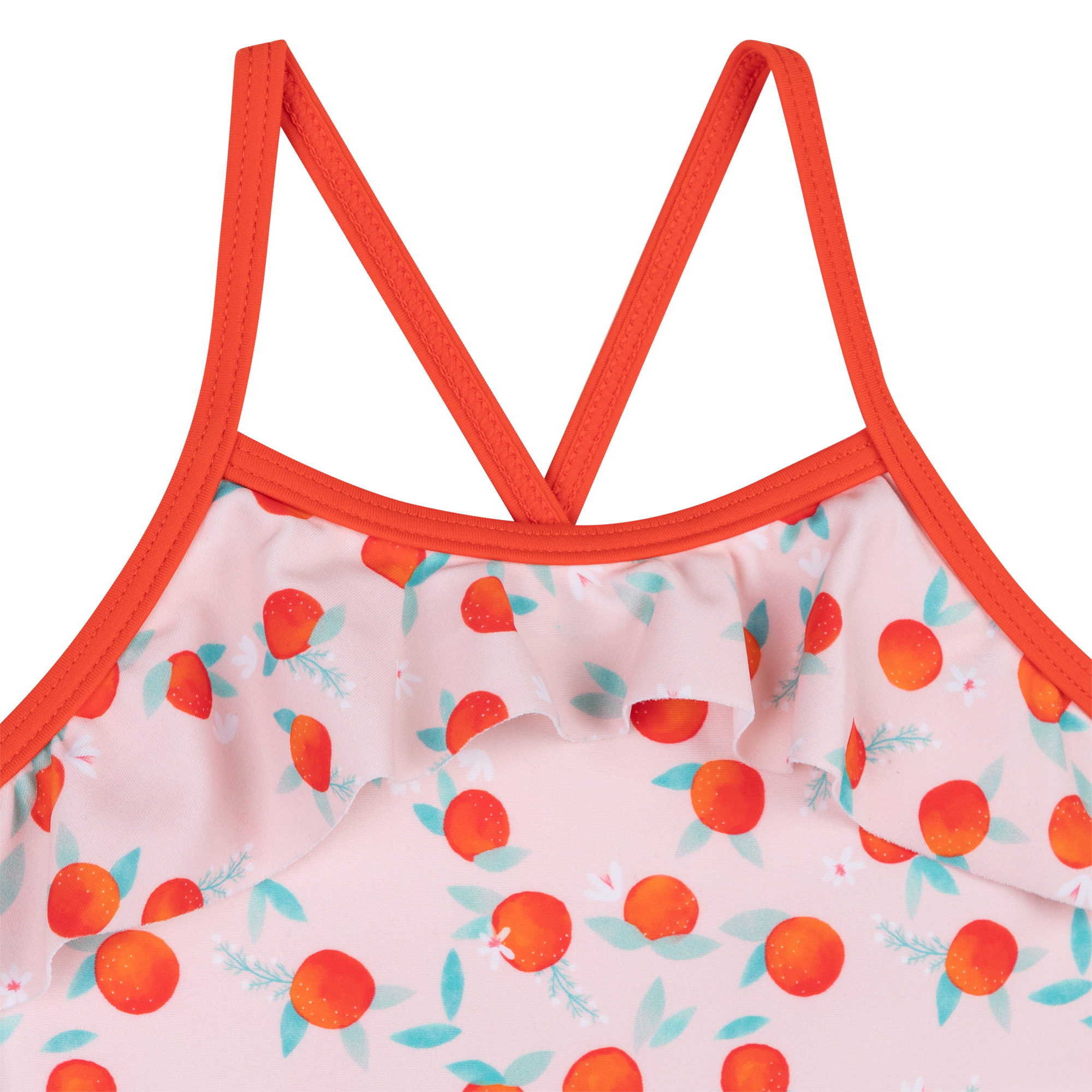 Maillot de bain une pièce à motif agrumes - Rose & Rouge