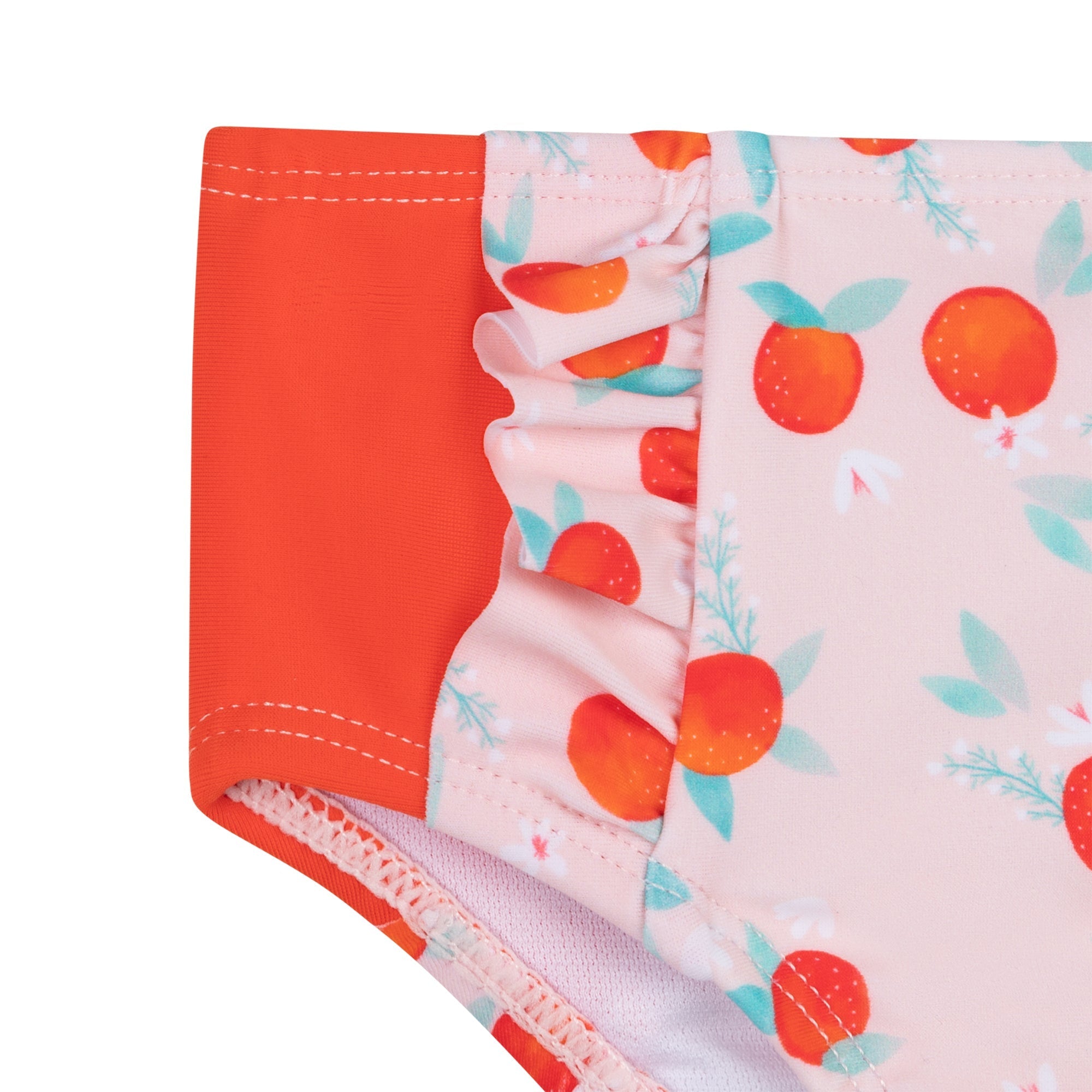 Bas de bikini motif agrumes - Rose & Rouge