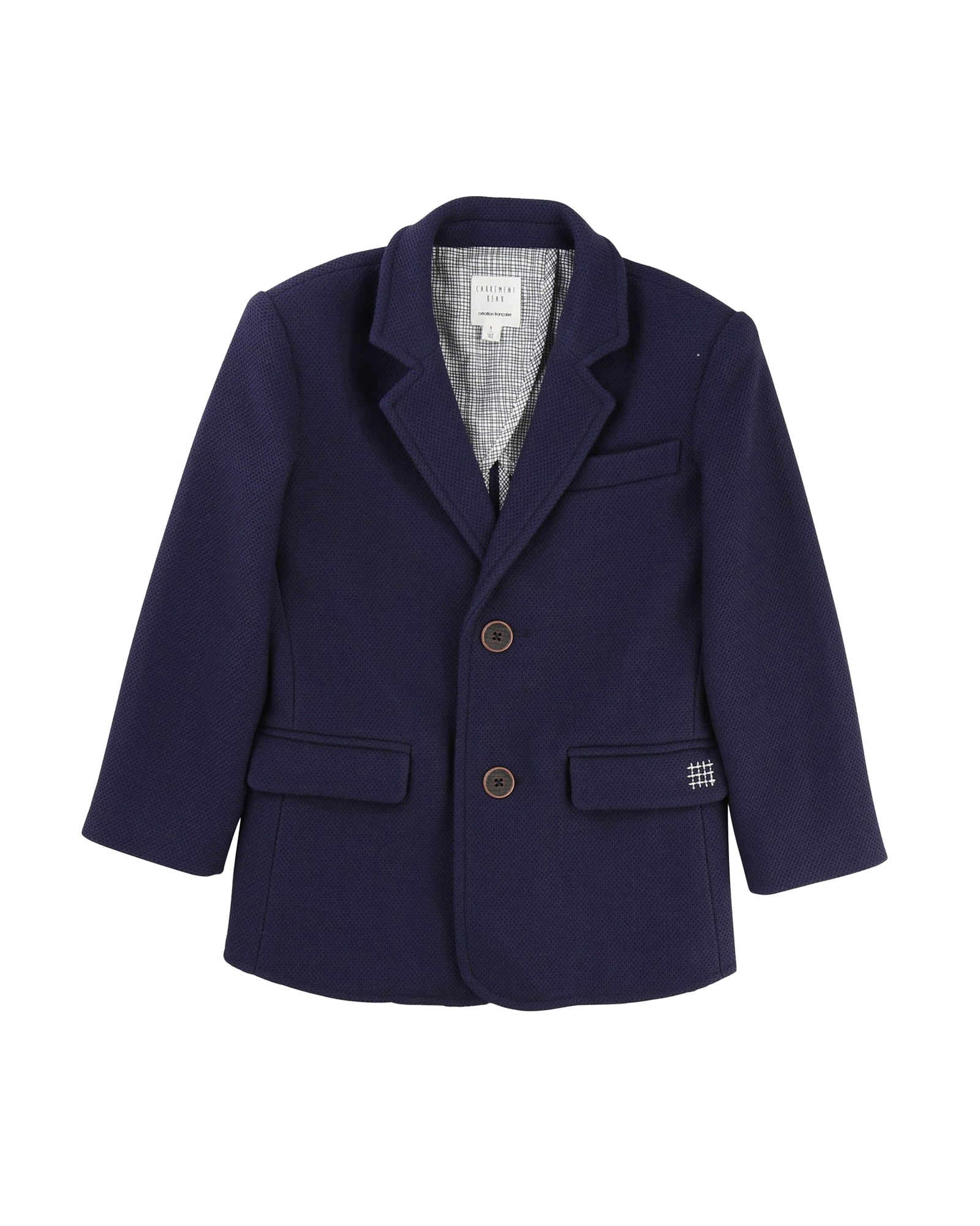 Veste de costume à carreaux - Blue Indigo