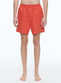 Cotton poplin pyjamas - Coral