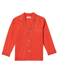 Cotton poplin pyjamas - Coral