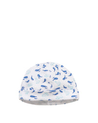Cotton whale hat - White