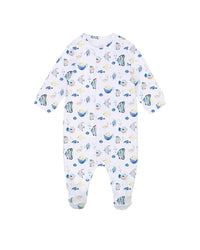 Pyjama motif poisson en coton - Blanc