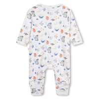Pyjama motif poisson en coton - Blanc
