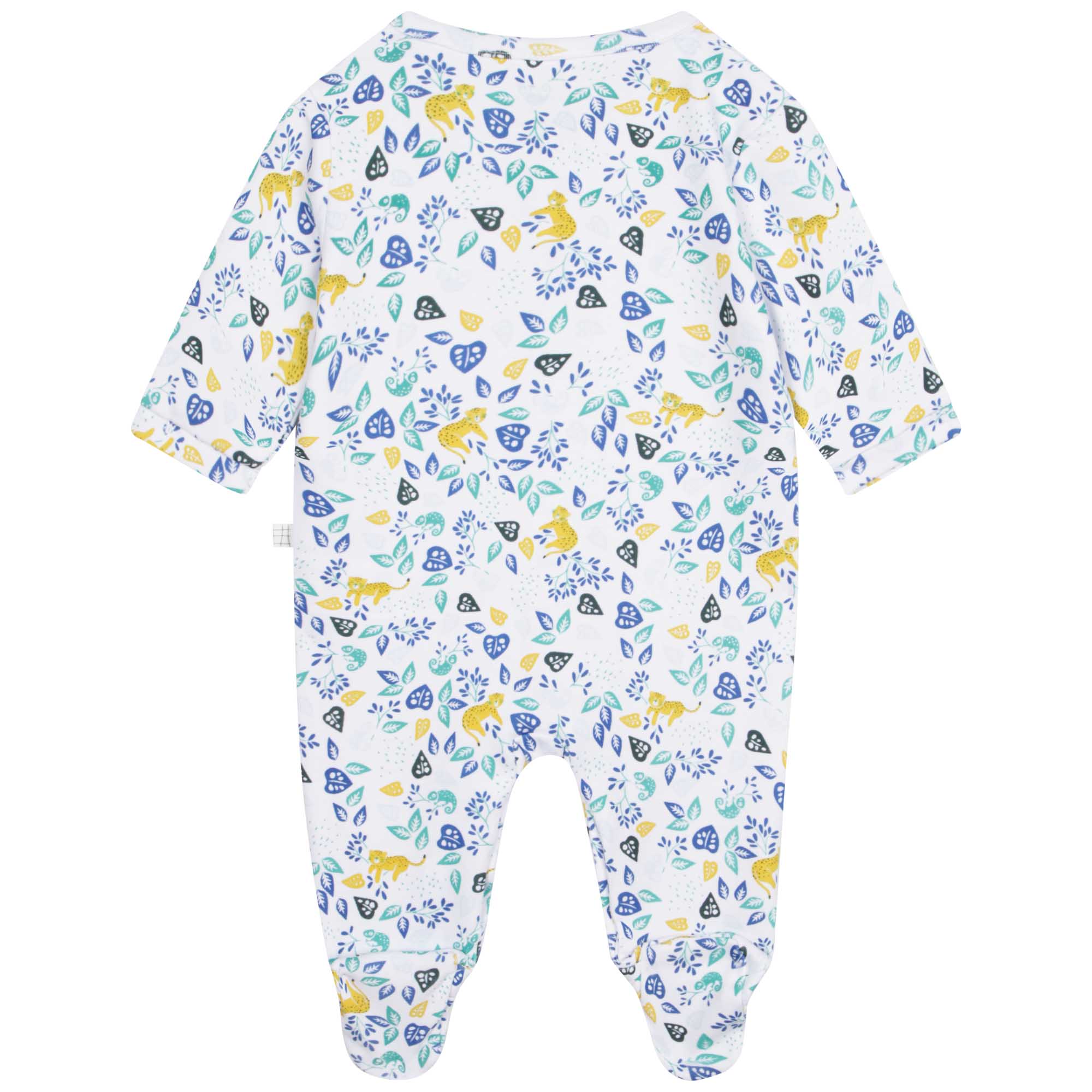 Pyjama motif jungle en coton - Blanc