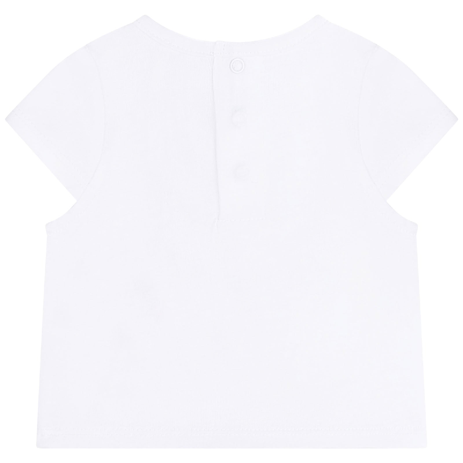 Ensemble t-shirt pantalon en coton - Rose Blanc