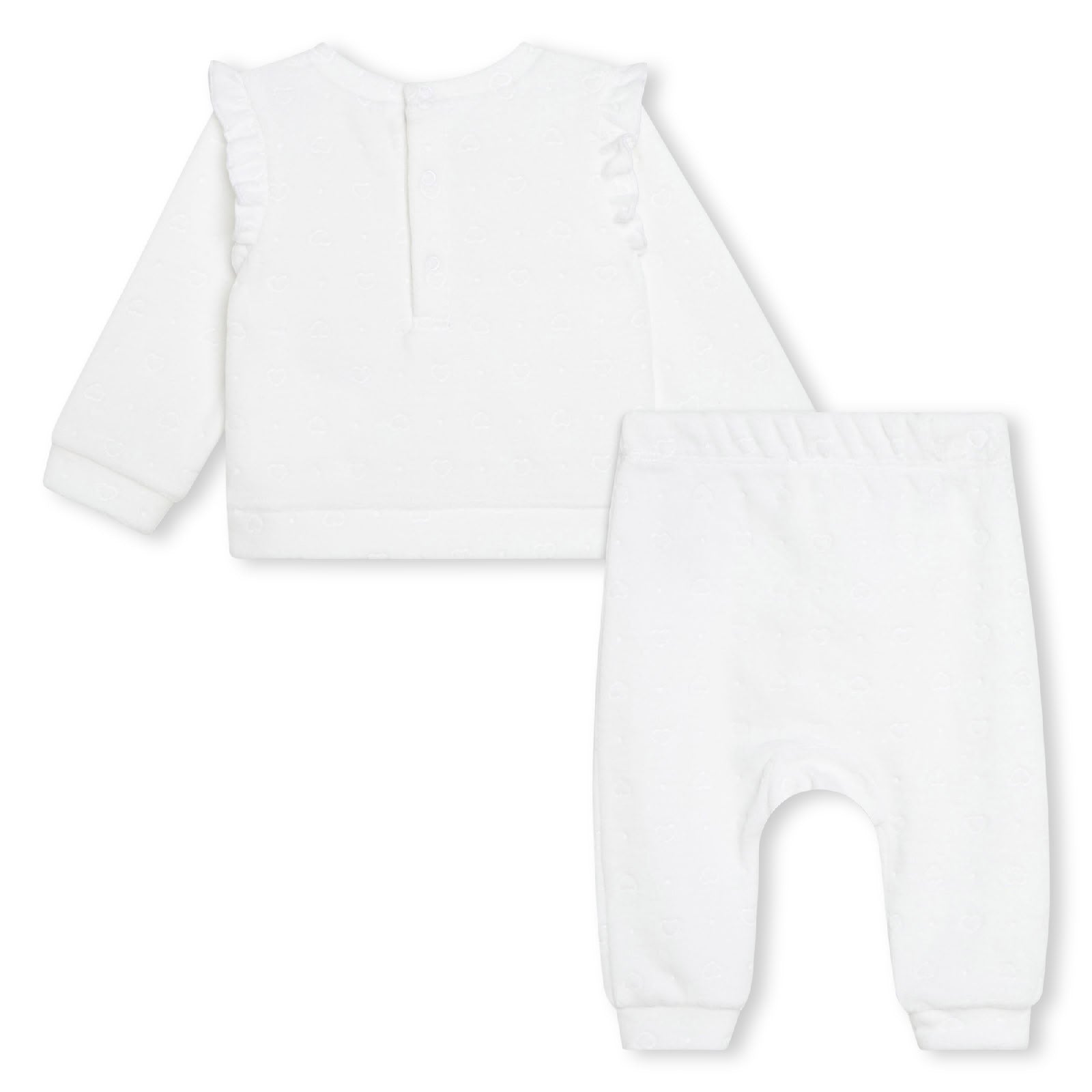 Ensemble sweat pantalon en coton - Blanc