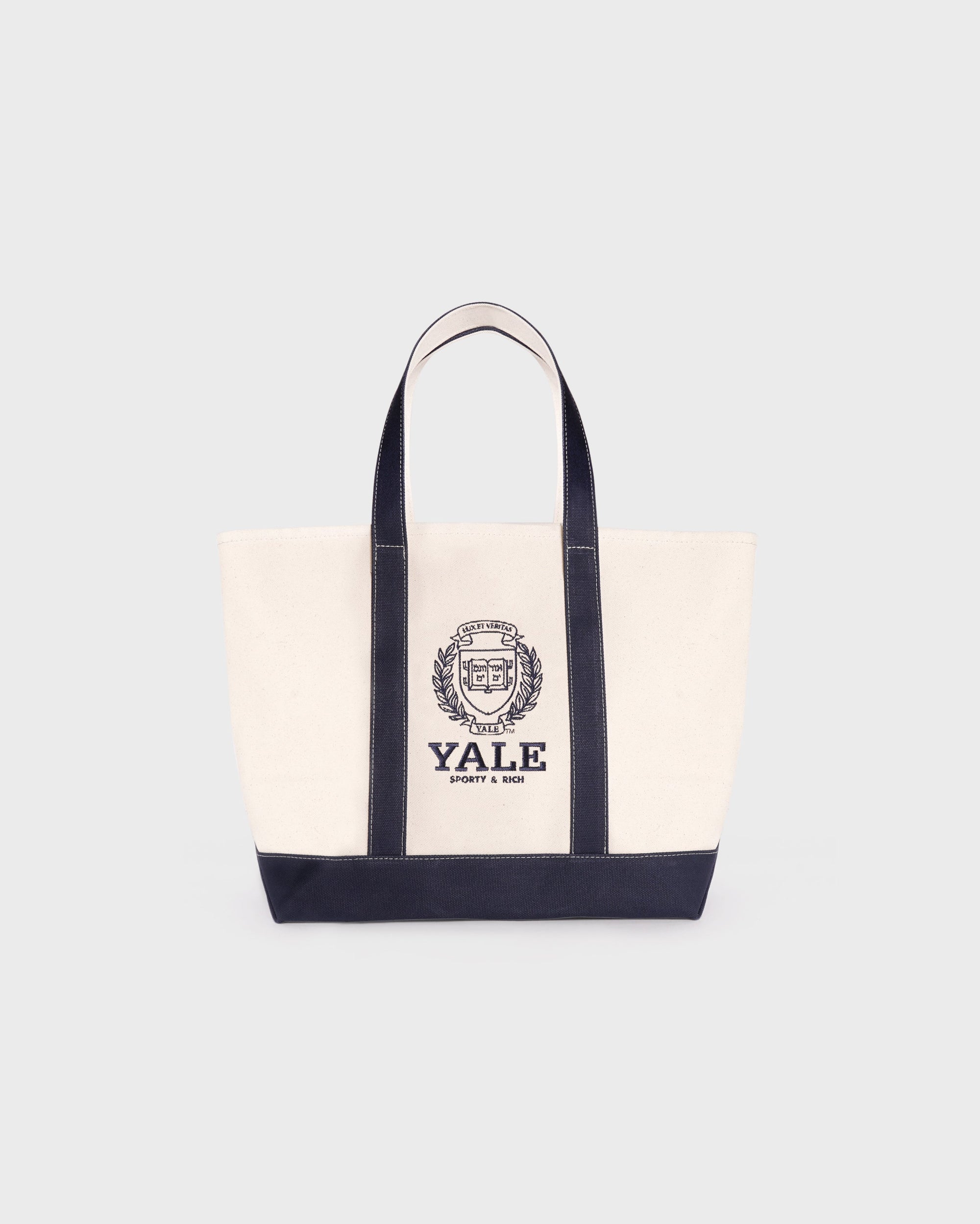 Sac fourre-tout Yale Crest - Naturel/Bleu marine