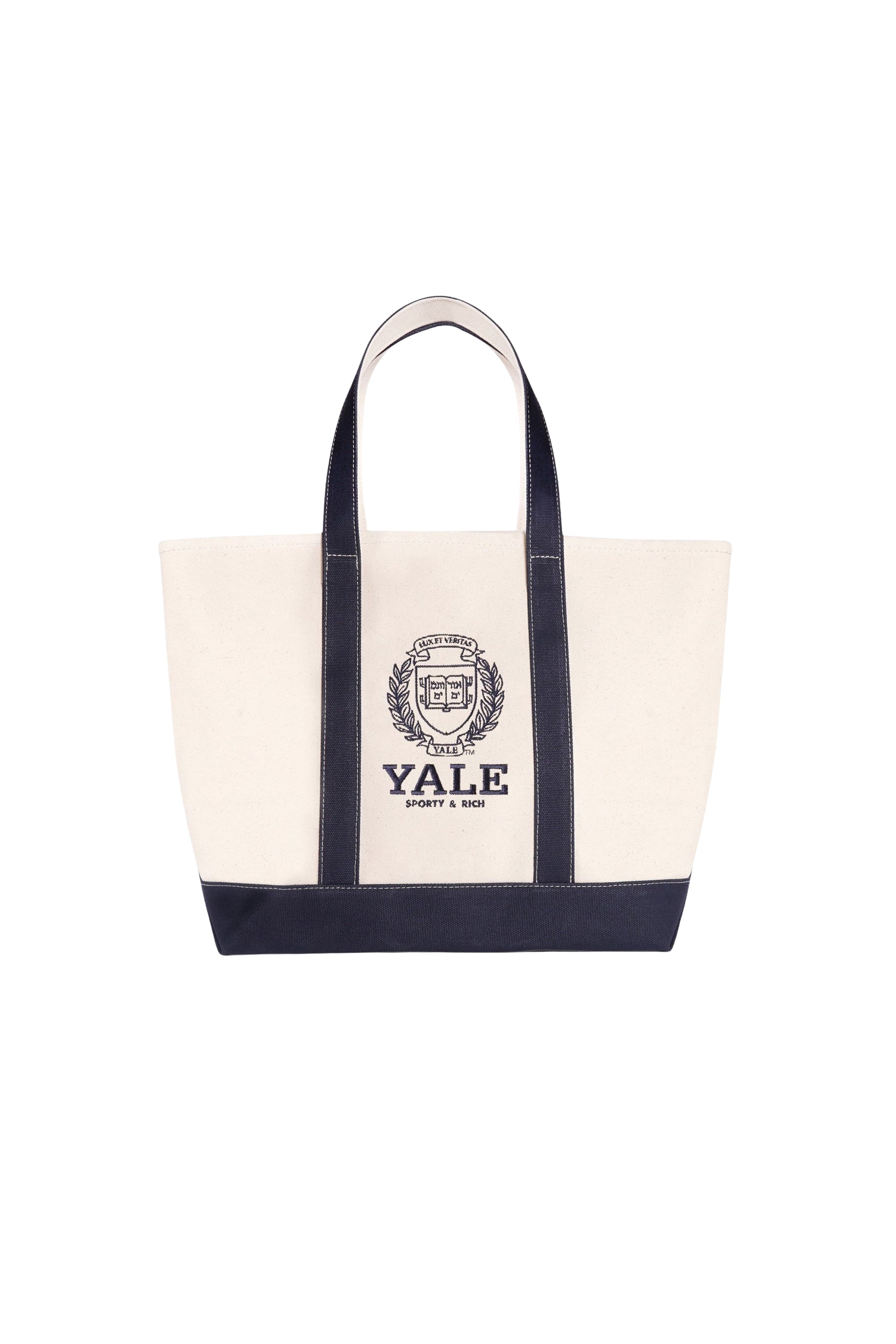 Sac fourre-tout Yale Crest - Naturel & Bleu Marine