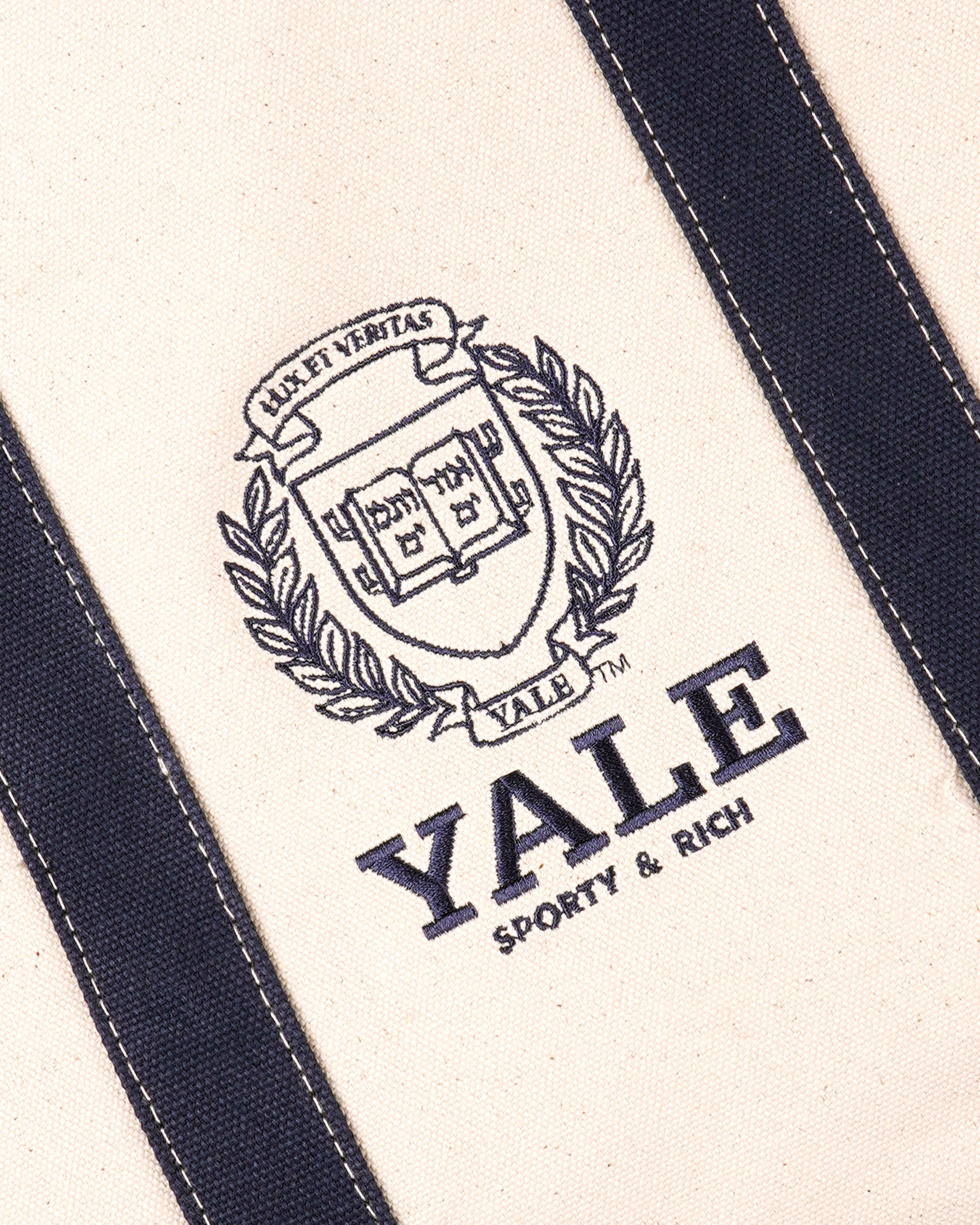 Sac fourre-tout Yale Crest - Naturel/Bleu marine