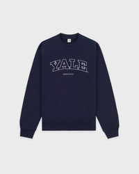 Pull à col rond Yale Ivy - Bleu marine/Blanc