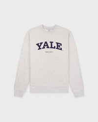 Pull à col rond Yale Ivy - Gris chiné/Bleu marine