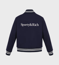 Veste bomber Varsity en laine - Navy