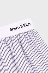 Short à rayures - Bleu Marine