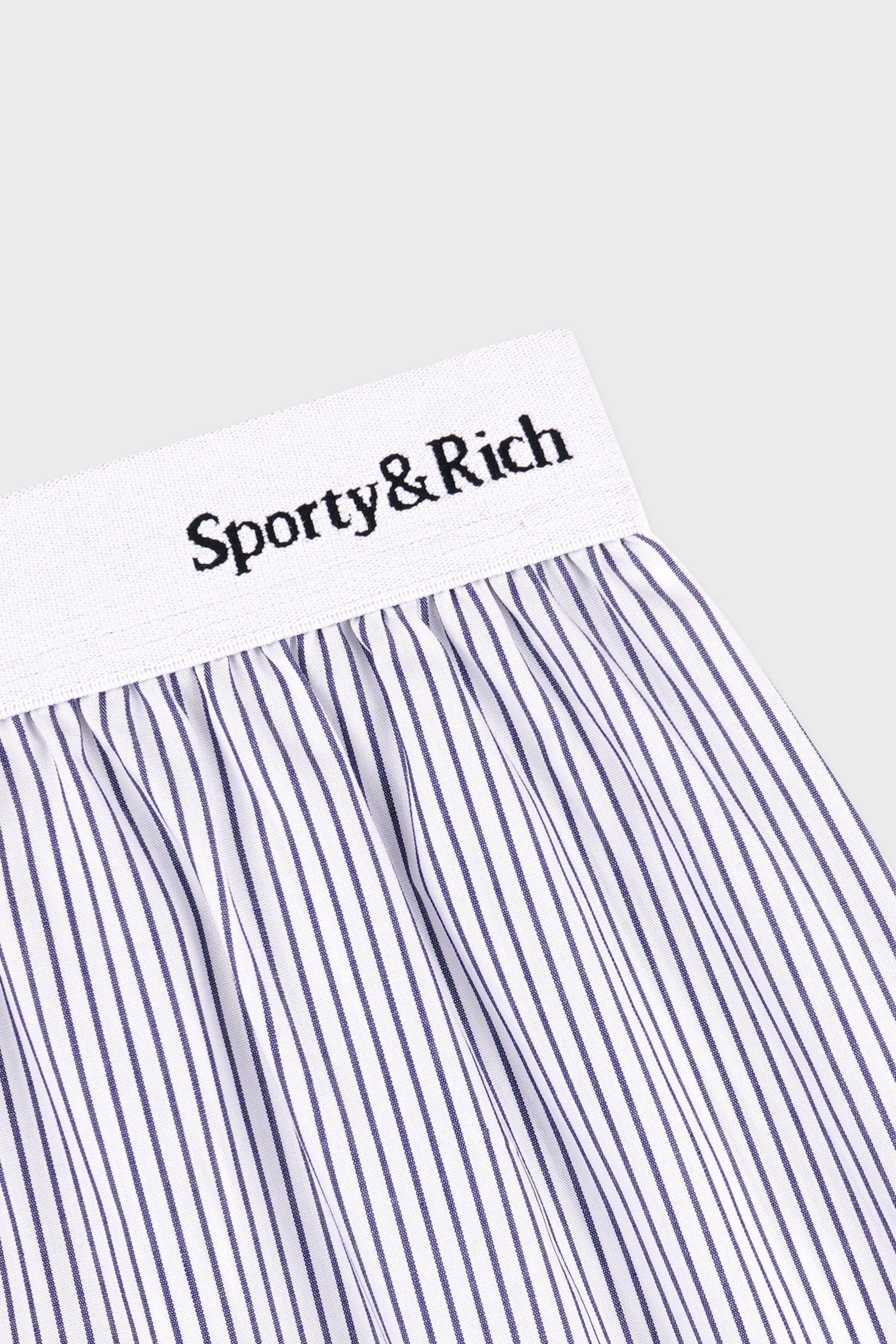 Short à rayures - Bleu Marine