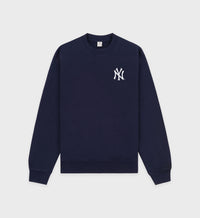 Pull à col rond Yankees Serif - Bleu marine/Blanc