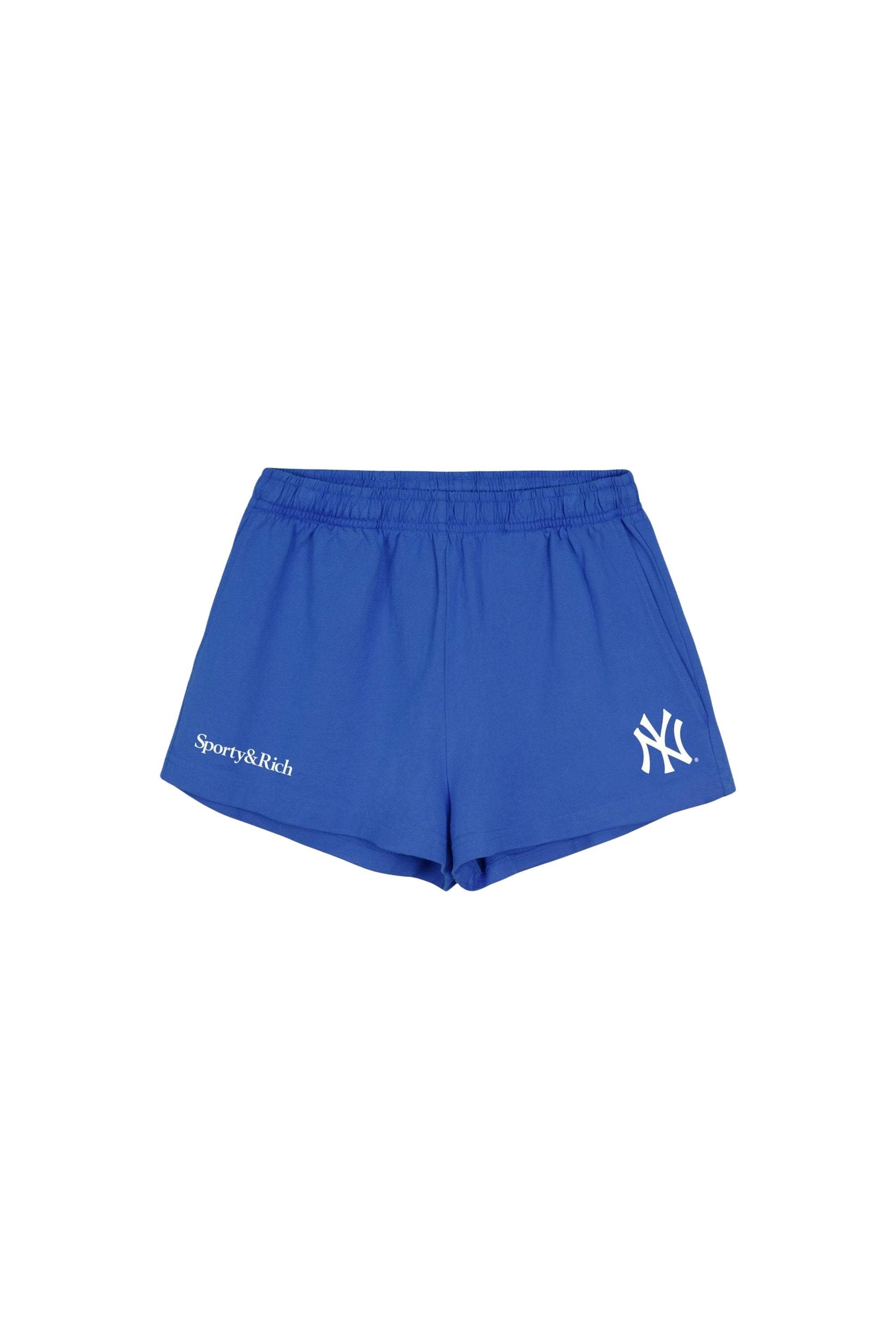 Yankees Serif Disco Shorts - Blue & White