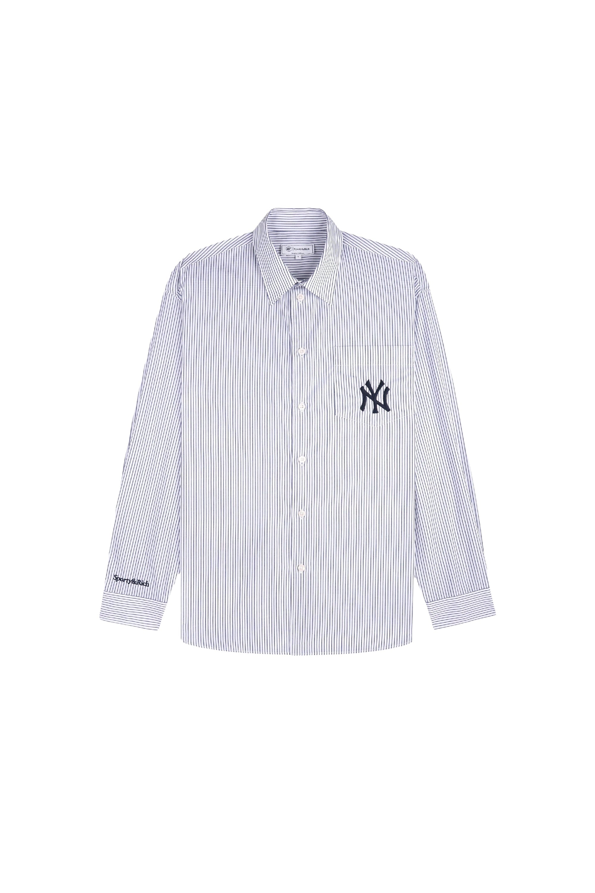 Chemise oversize à rayures - Navy Striped