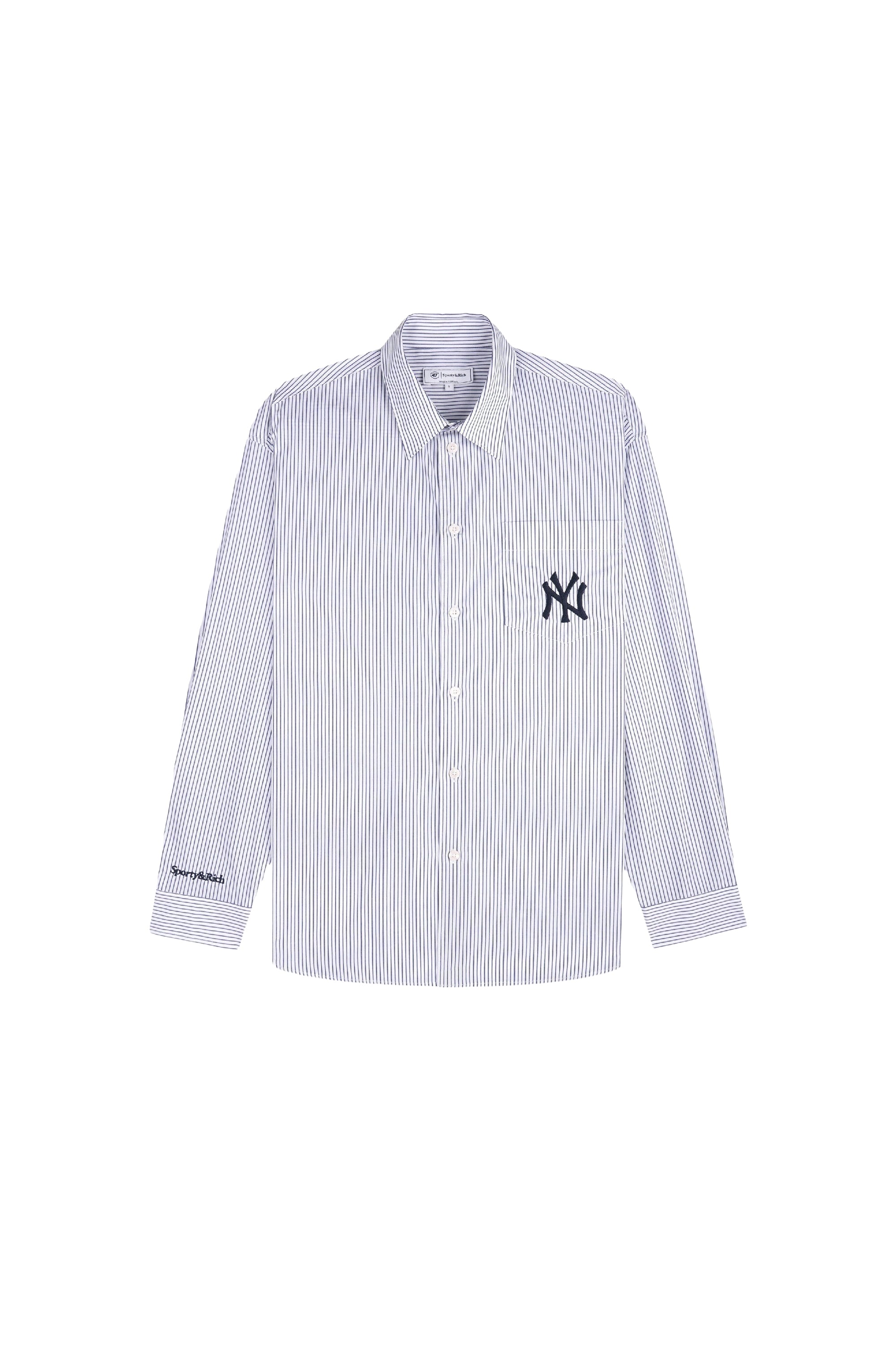 Chemise oversize à rayures - Navy Striped