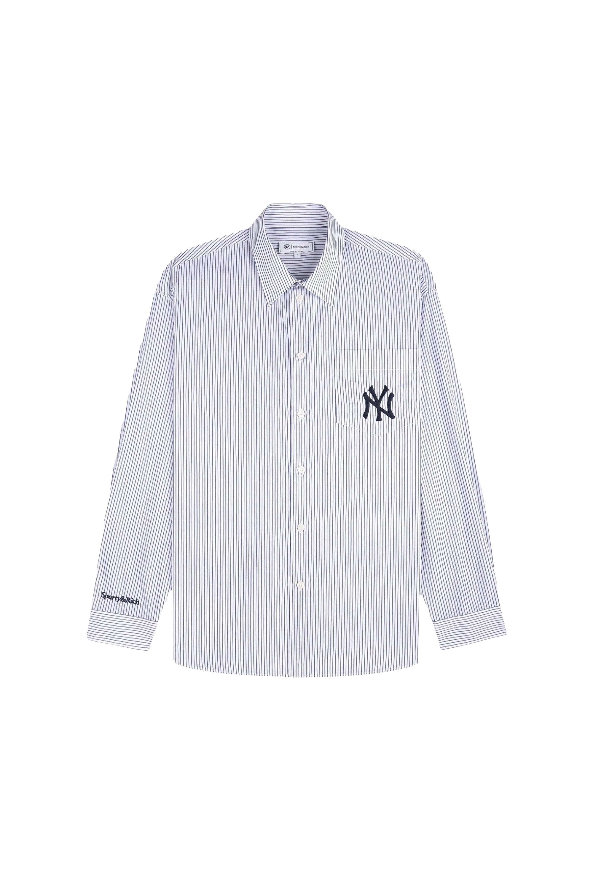 Chemise oversize à rayures - Bleu Marine
