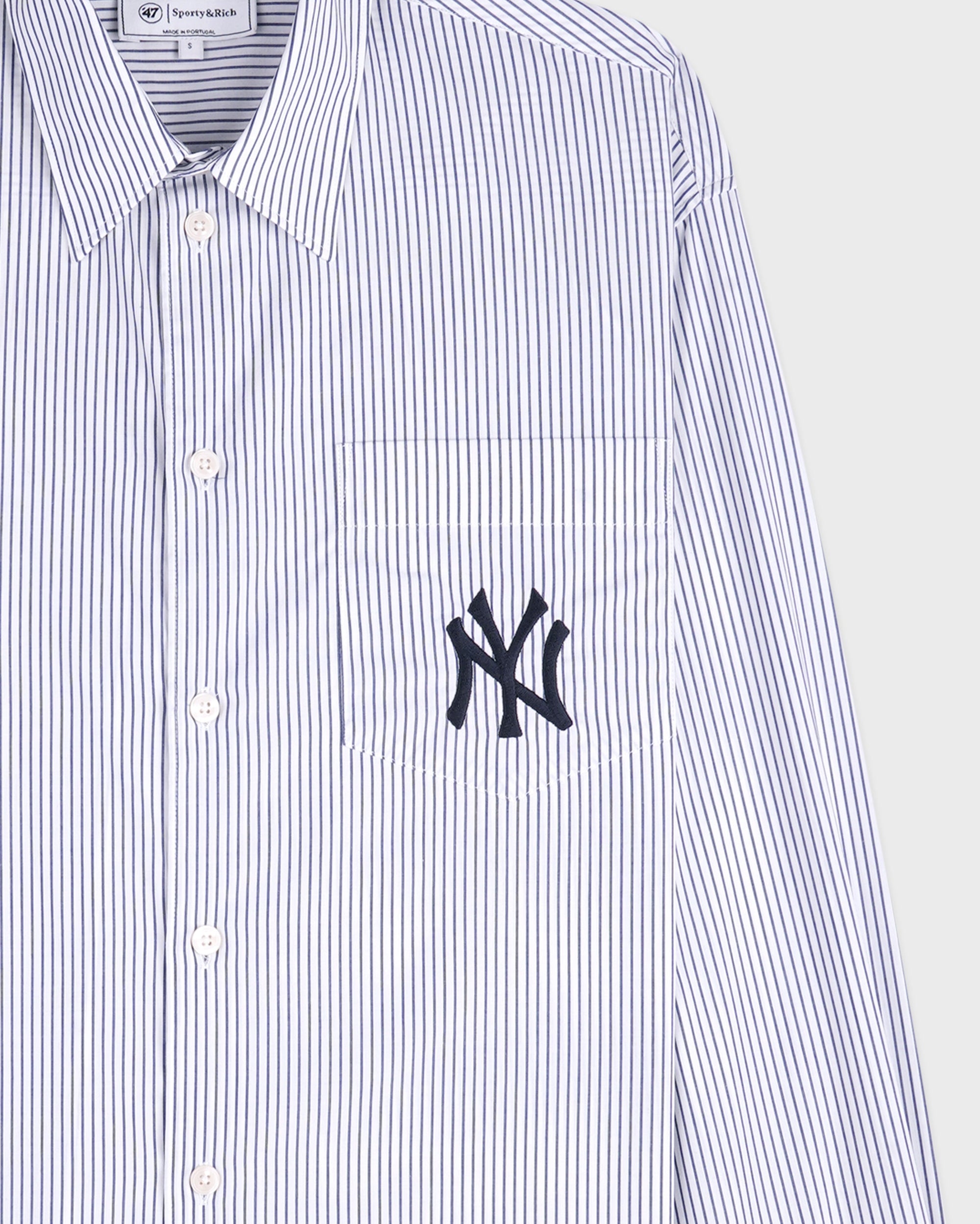 Chemise oversize à rayures - Navy Striped