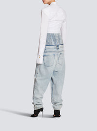 Short long-sleeved shirt - White