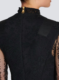 Blazer sans manches en dentelle - Noir