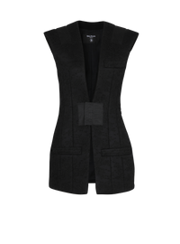 Blazer sans manches en dentelle - Noir