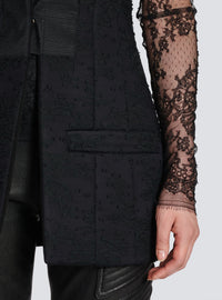 Blazer sans manches en dentelle - Noir