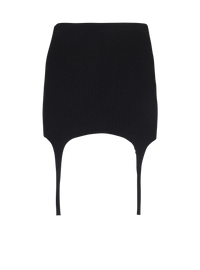 Jupe courte en maille - Noir