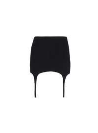 Jupe courte en maille - Noir