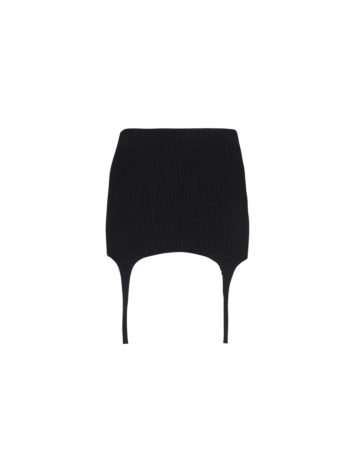 Jupe courte en maille - Noir