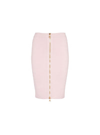 Jupe midi monogramme en laine - Rose & Rose Poudre