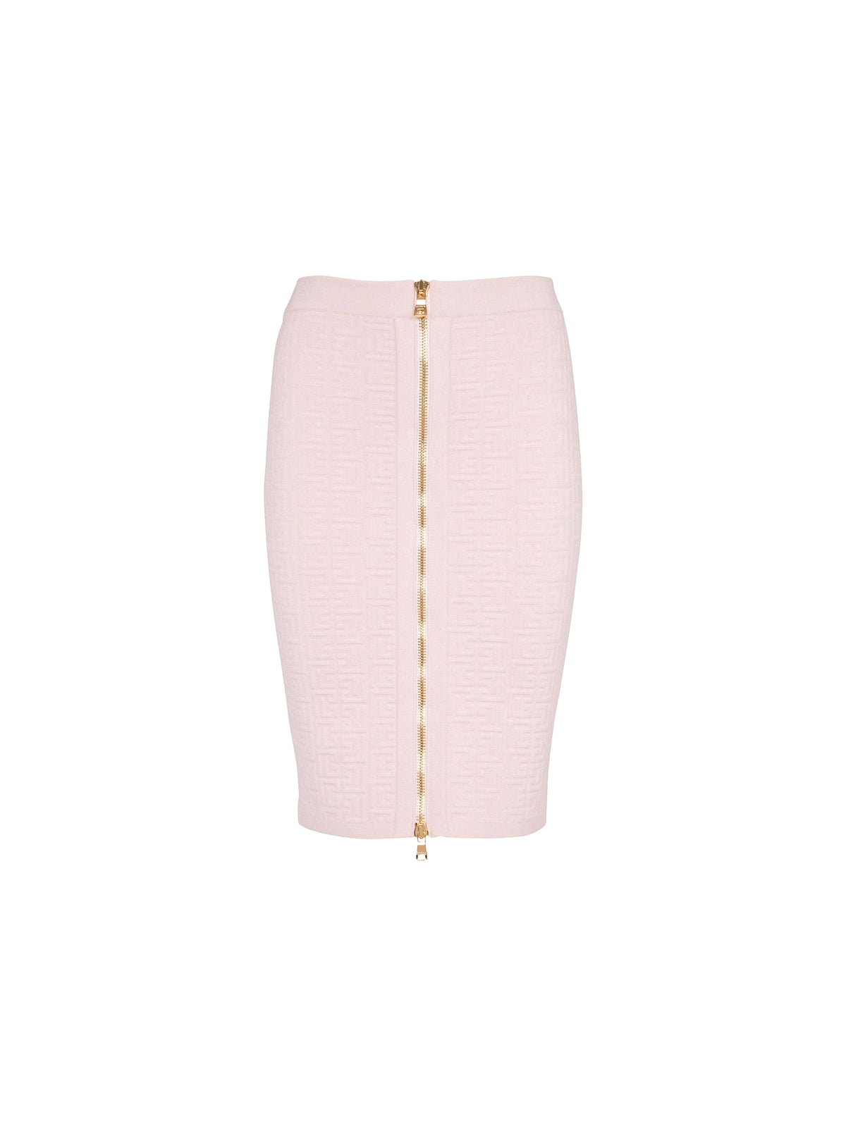 Jupe midi monogramme en laine - Rose & Rose Poudre