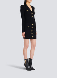 Robe courte en maille - Noir