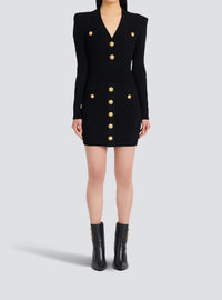 Robe courte en maille - Noir