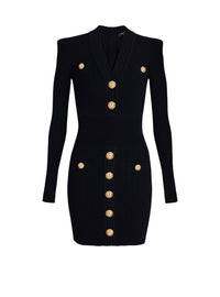 Robe courte en maille - Noir