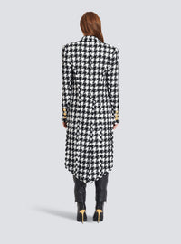 Veste boutonnée en tweed - Blanc & Noir