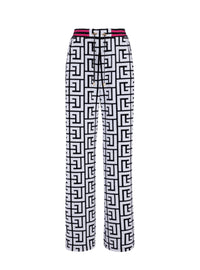 Pantalon de jogging large en laine - Noir & Blanc