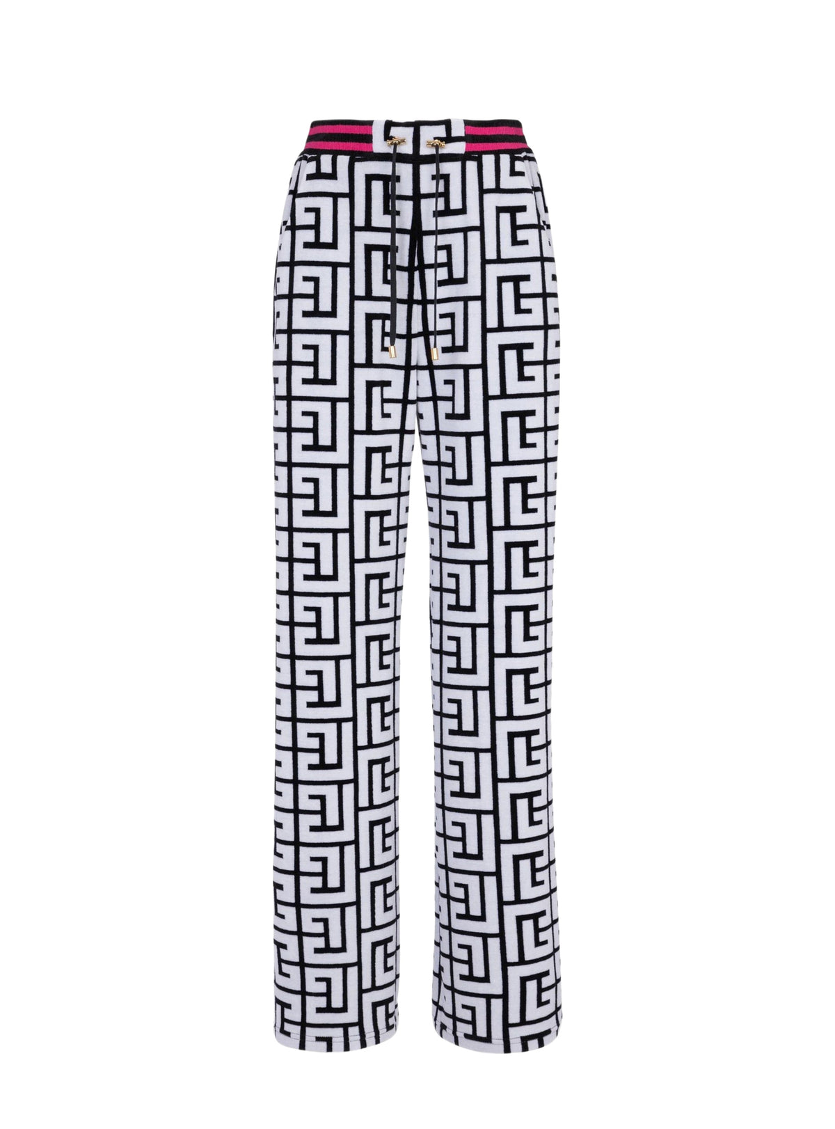Pantalon de jogging large en laine - Noir & Blanc