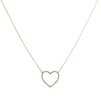 1qty RELIQUAT 1190€/ QTY IN : 1-QTY OUT : 0- ST : 0% // Collier cœur, pavé de diamants-Jaune